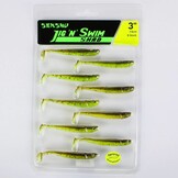 JIG 'N' SWIM SHAD 7.5 CM CHARTREUSE BROWNIE UV P/9