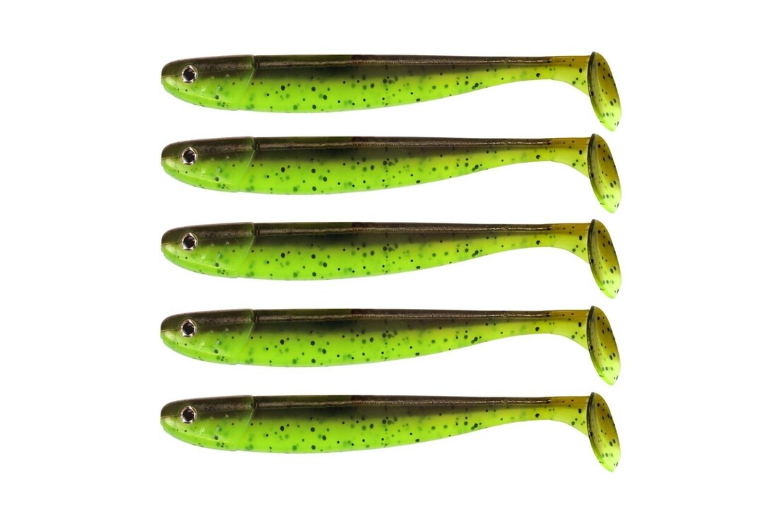 JIG 'N' SWIM SHAD 7.5 CM CHARTREUSE BROWNIE UV P/9