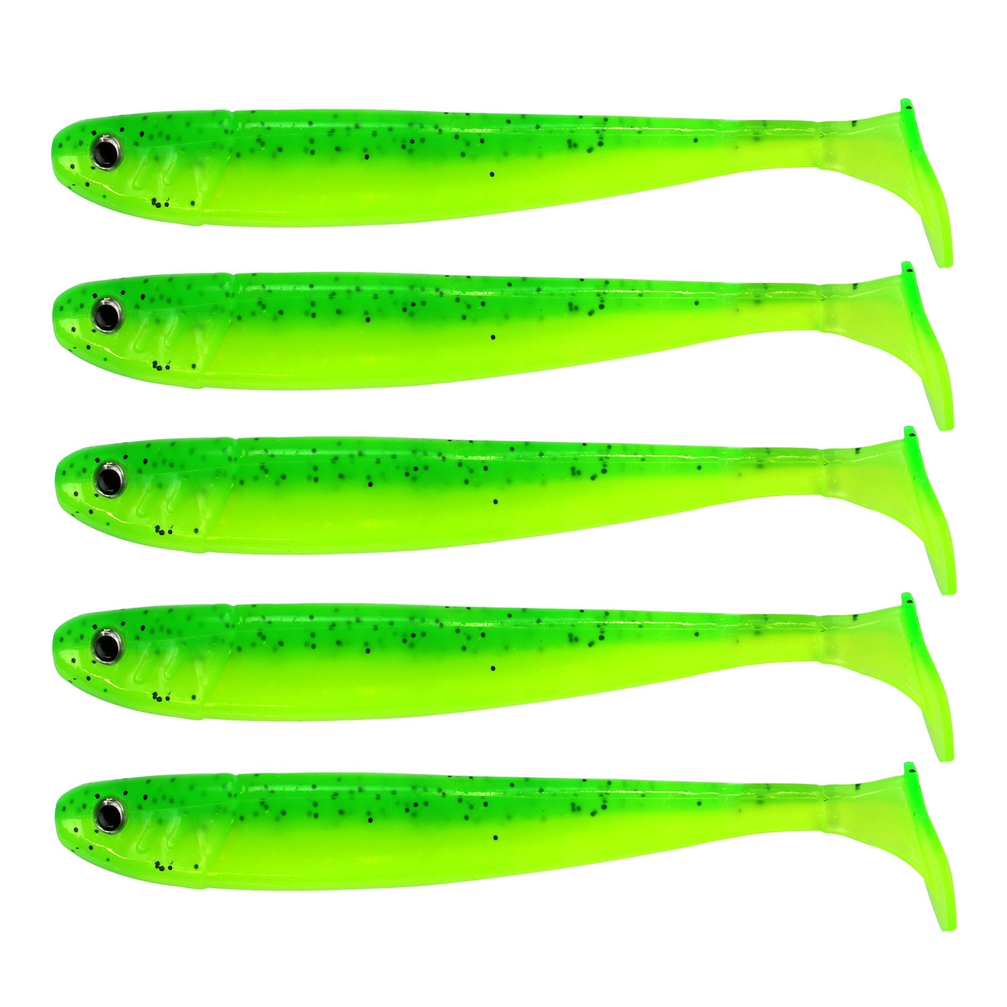 JIG 'N' SWIM SHAD 7.5 CM CHARTREUSE BANDIT UV P/9