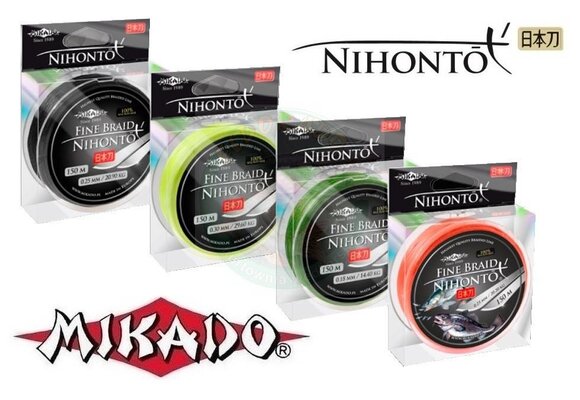 NIHONTO FINE BRAID 0.06MM 150M 3.25KG ORANGE 4 STRAND ROUND BRAID + FREE SOFTLURES