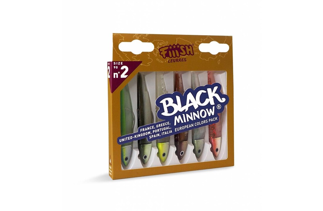 BLACK MINNOW COMBO OFF SHORE EUROPEAN 6 COLORS PACK
