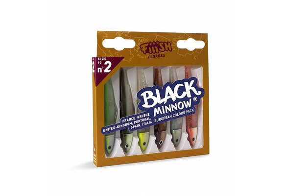 BLACK MINNOW COMBO OFF SHORE EUROPEAN 6 COLORS PACK