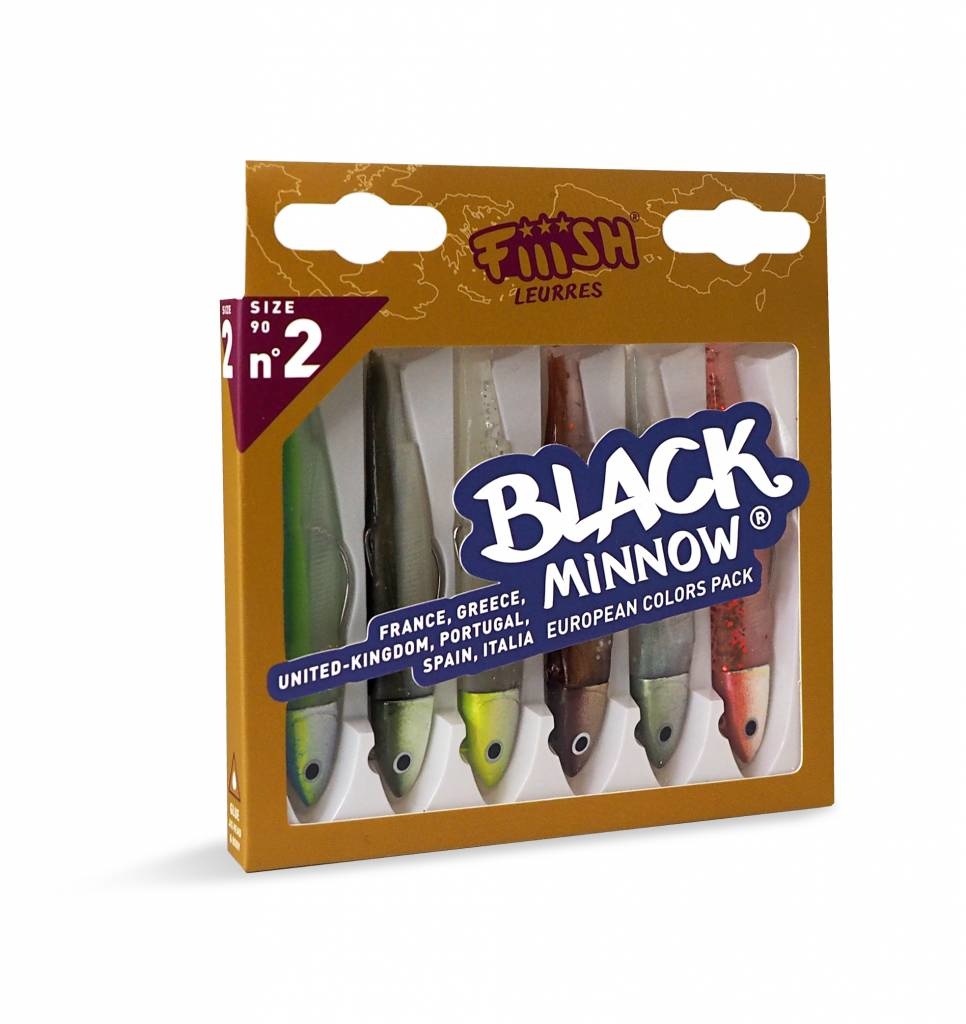 BLACK MINNOW COMBO OFF SHORE EUROPEAN 6 COLORS PACK