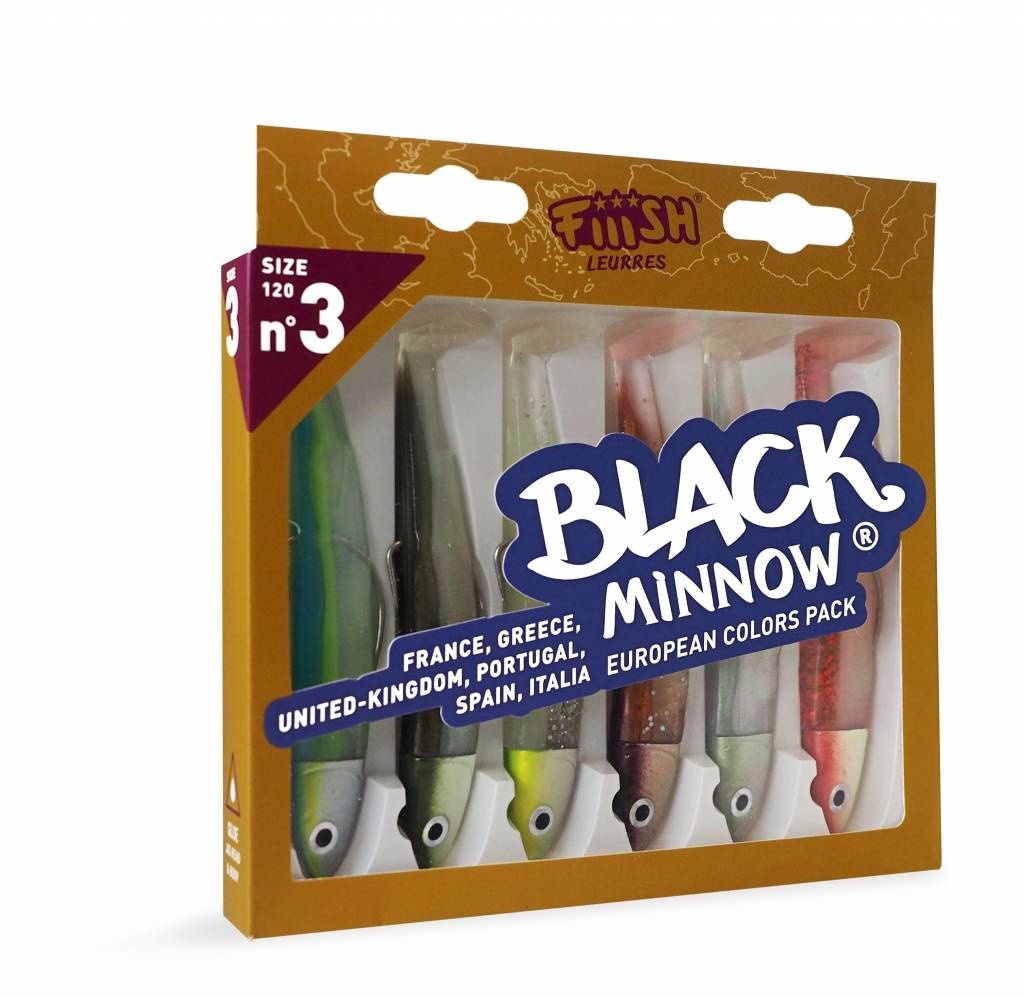BLACK MINNOW COMBO OFF SHORE EUROPEAN 6 COLORS PACK