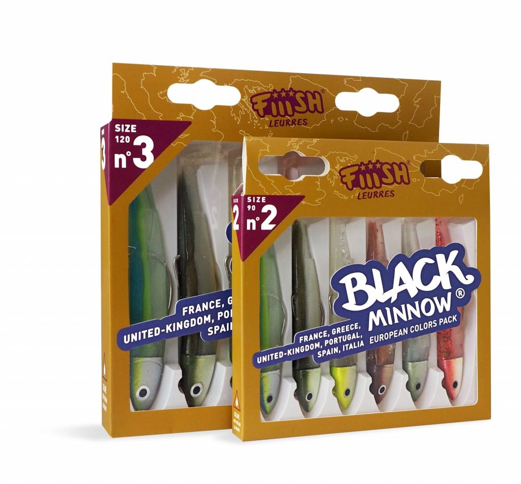 BLACK MINNOW COMBO OFF SHORE EUROPEAN 6 COLORS PACK