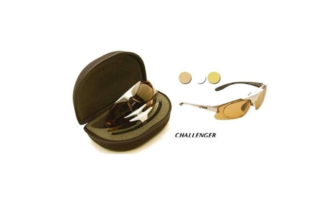 CHALLENGER ZONNEBRIL INCLUSIEF 3 LENSKLEUREN