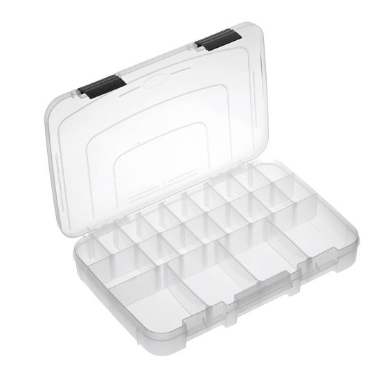 TRANSPARANTE TACKLEBOX 36.5 X 25 X 5 CM