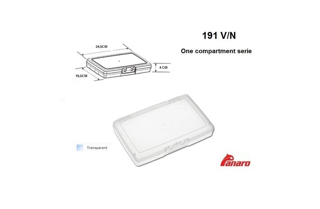 ONE COMPARTIMENT MODEL TACKLE-BOX 24 X 15 X 4CM