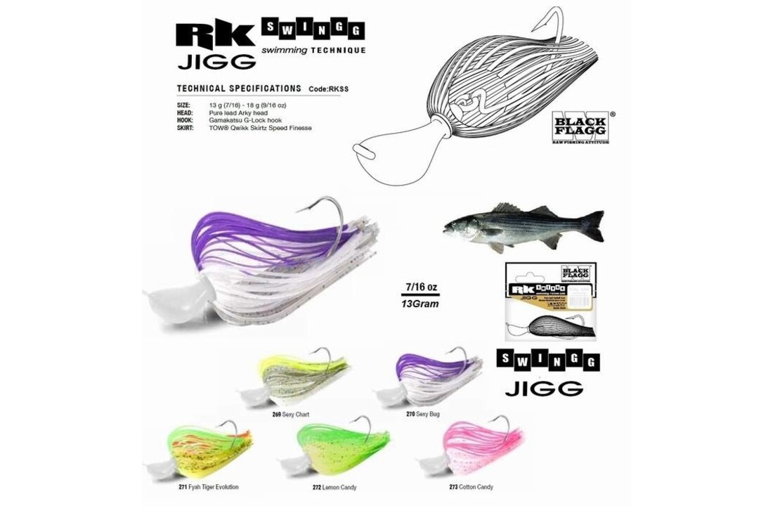 RK SWING JIGG SWIMMING 13 GRAM COTTON CANDY