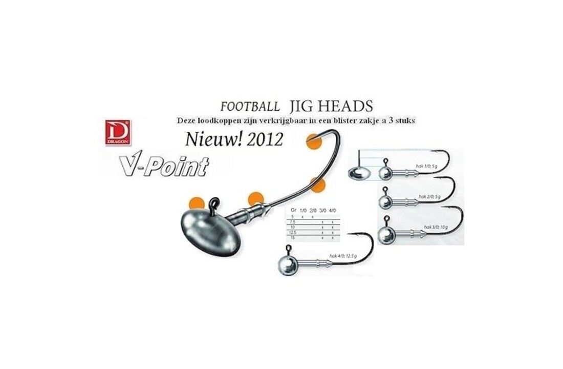 V-POINT LOODKOP FOOTBALL 5 GRAM #1/0 P/3