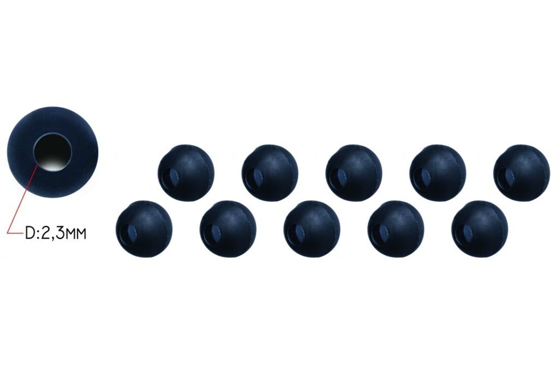 RIG SOLUTIONS TUNGSTEN BEADS FOR RIG SOLUTIONS SHOKKA SLEEVES DARK GREY P/10