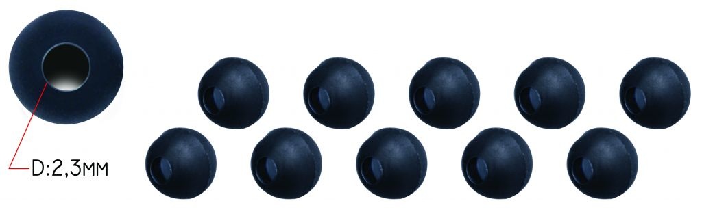 RIG SOLUTIONS TUNGSTEN BEADS FOR RIG SOLUTIONS SHOKKA SLEEVES DARK GREY P/10