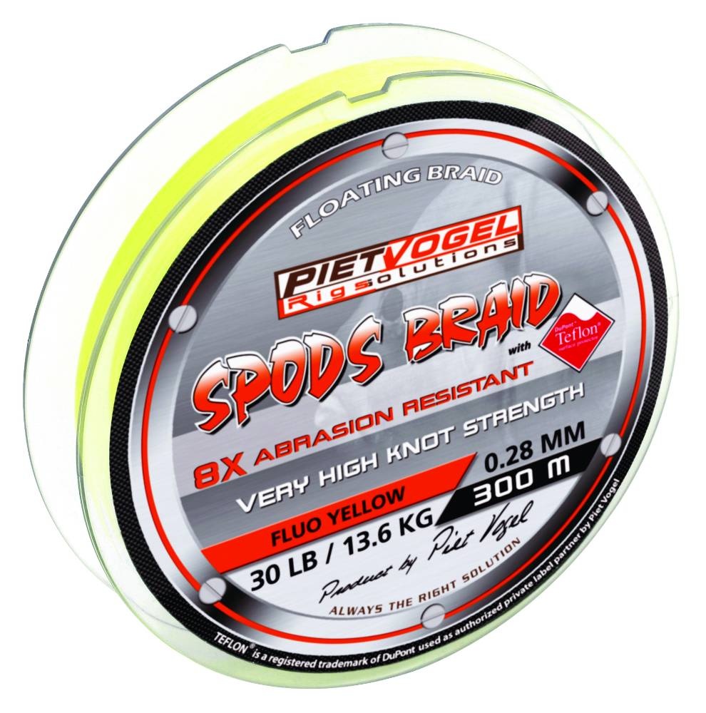 RIG SOLUTIONS SPODS BRAID 0.20MM FLUO YELLOW 30 LB 300M