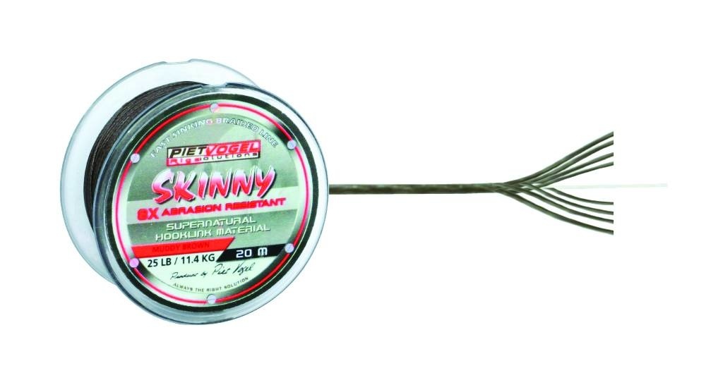 RIG SOLUTIONS SKINNY SUPERNATURAL HOOKLINK MATERIAL 25 LB OLIVE GREEN 20M