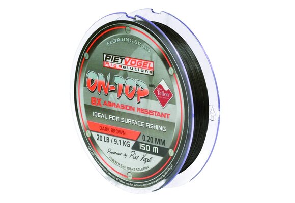 RIG SOLUTIONS ON-TOP FLOATING BRAID 0.20MM DARK BROWN 20 LB 300M
