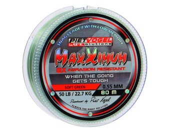 RIG SOLUTIONS MAXXIMUM MONO SNAGLEADER 0.55MM SOFT GREEN 50 LB 80M