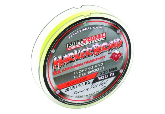 RIG SOLUTIONS MARKERBRAID 0.20MM FLUO YELLOW 20 LB 300M