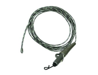 RIG SOLUTIONS FREE-FALL DOUBLE LEADERS WITH FREEDOM LEAD CLIP 40 LB CAMOU BLACK 100 CM