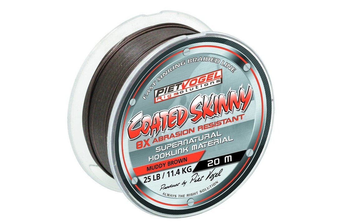 RIG SOLUTIONS COATED SKINNY SEMI STIFF SKIN 25 LB DARK GREY 20M