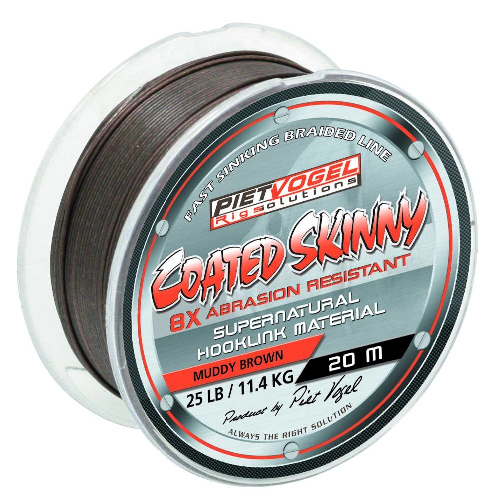 RIG SOLUTIONS COATED SKINNY SEMI STIFF SKIN 25 LB DARK GREY 20M