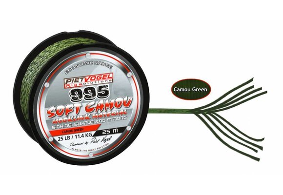 RIG SOLUTIONS 995 SOFT CAMOU 25 LB CAMOU GREEN 25M