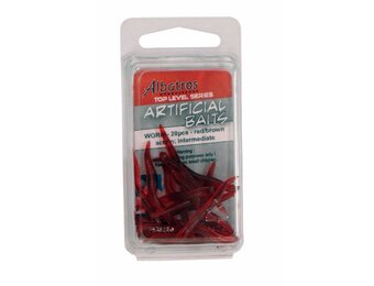 ARTIFICIAL WORM RED / BROWN P/20
