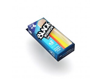 BLACK MINNOW 200 2 LURES BODIES ORANGE / YELLOW