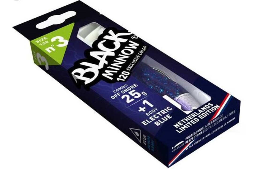 BLACK MINNOW 120 COMBO OFF SHORE 25 GRAM ELECTRIC BLUE + LURE BODY ELECTRIC BLUE