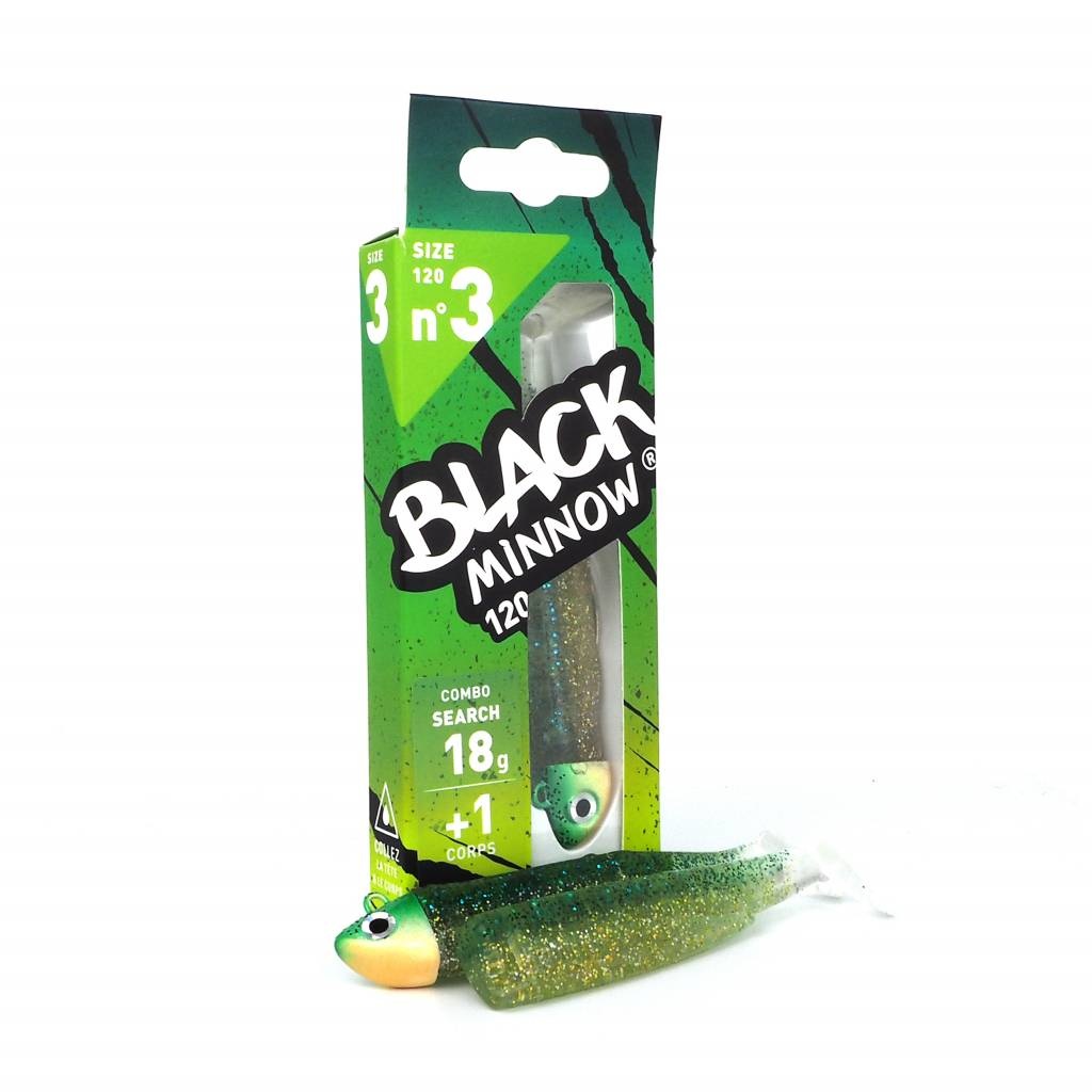 BLACK MINNOW 120 COMBO SHORE 18 GRAM PREDATOR + LURE BODY PREDATOR