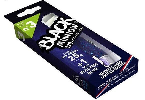 BLACK MINNOW 120 COMBO SHORE 12 GRAM ELECTRIC BLUE + LURE BODY ELECTRIC BLUE