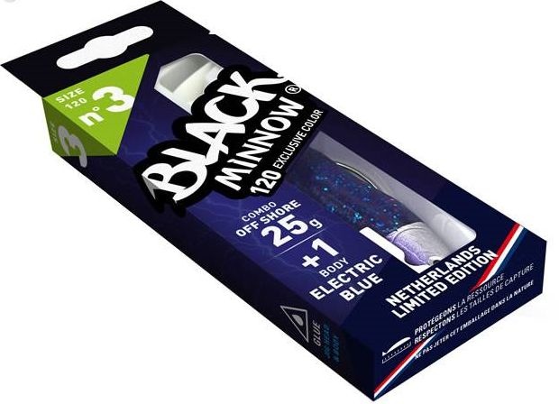 BLACK MINNOW 120 COMBO SHORE 12 GRAM ELECTRIC BLUE + LURE BODY ELECTRIC BLUE