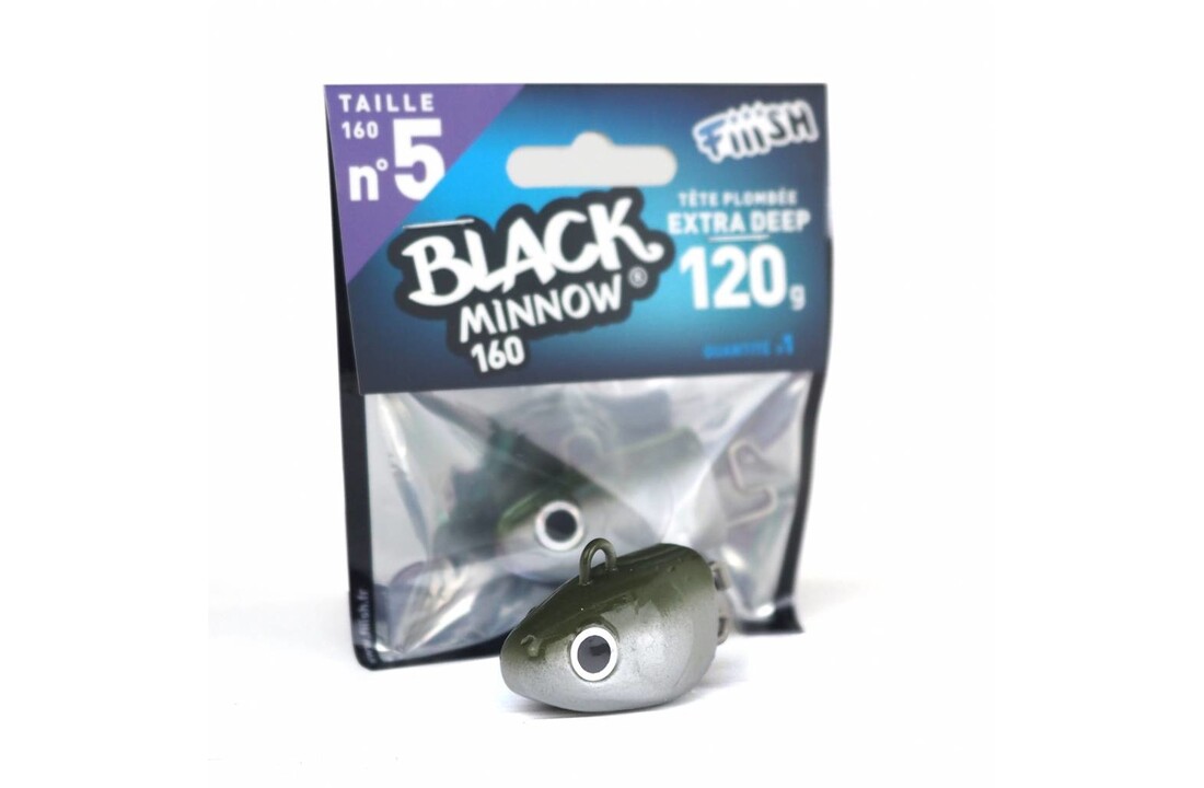 BLACK MINNOW 160 JIGHEAD EXTRA DEEP 120 GRAM KAKI