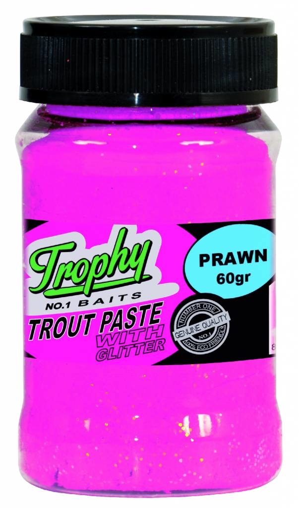 TROPHY NO.1 BAITS TROUT PASTE PRAWN/PINK 60 GRAM