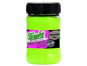 TROPHY NO.1 BAITS TROUT PASTE MUSSEL/CHARTREUSE 60 GRAM