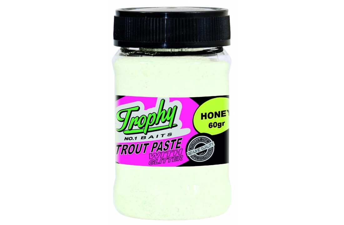 TROPHY NO.1 BAITS TROUT PASTE HONEY/WHITE 60 GRAM