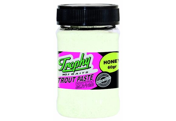 TROPHY NO.1 BAITS TROUT PASTE HONEY/WHITE 60 GRAM