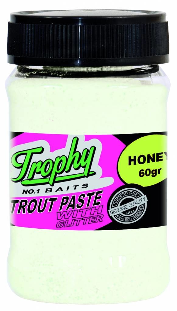 TROPHY NO.1 BAITS TROUT PASTE HONEY/WHITE 60 GRAM