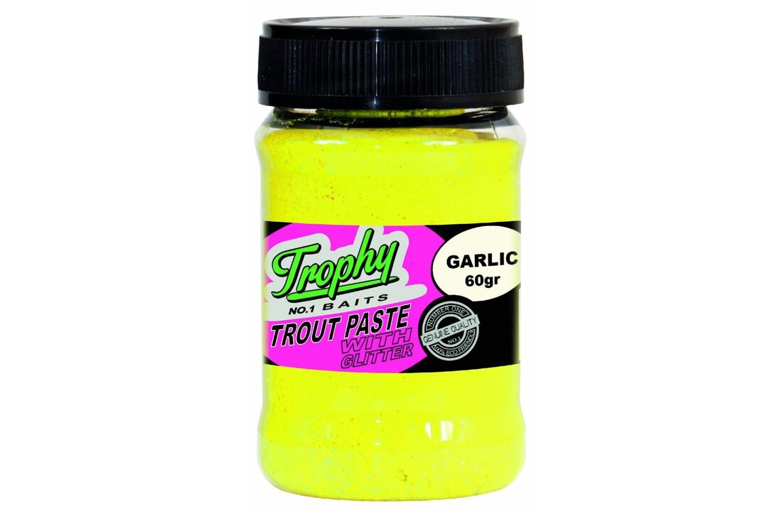 TROPHY NO.1 BAITS TROUT PASTE GARLIC/YELLOW 60 GRAM