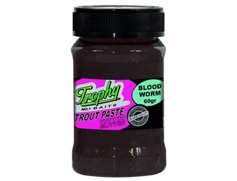 TROPHY NO.1 BAITS TROUT PASTE BLOODWORM/BLACK 60 GRAM