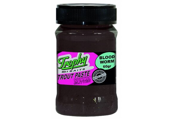 TROPHY NO.1 BAITS TROUT PASTE BLOODWORM/BLACK 60 GRAM
