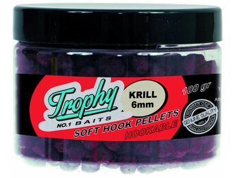 TROPHY NO.1 BAITS SOFT HOOK PELLETS 6MM KRILL 100 GRAM
