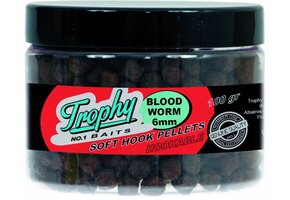 TROPHY NO.1 BAITS SOFT HOOK PELLETS 6MM BLOODWORM 100 GRAM