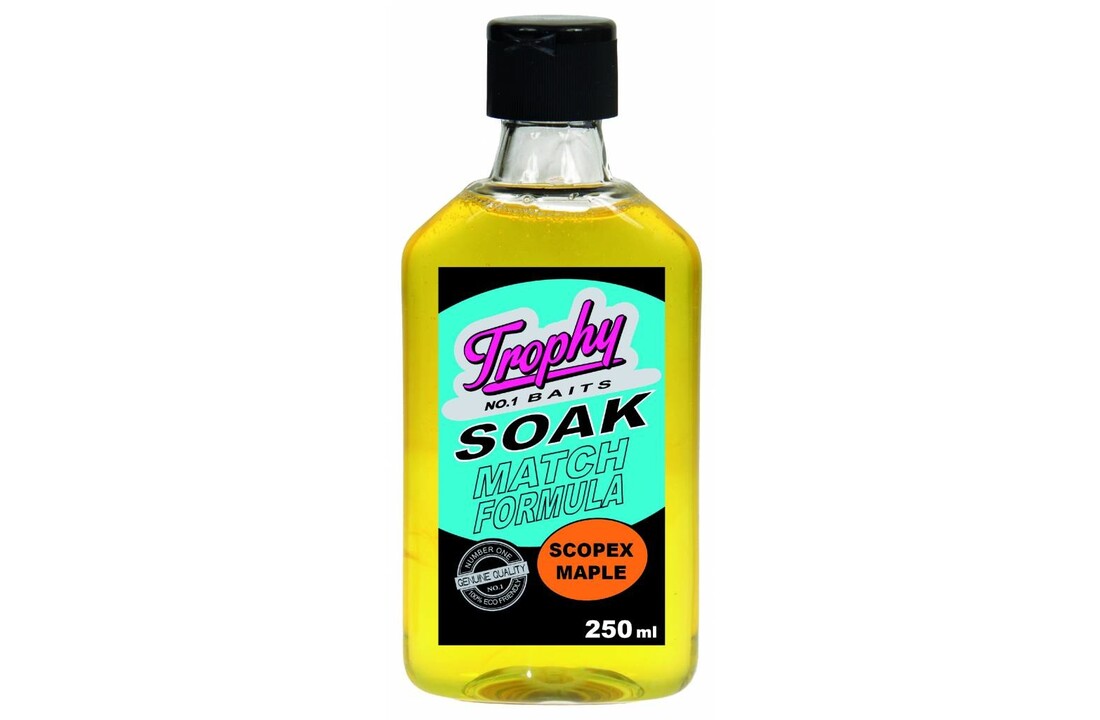 TROPHY NO.1 BAITS SOAK SCOPEX MAPLE 250ML