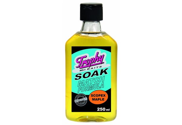 TROPHY NO.1 BAITS SOAK SCOPEX MAPLE 250ML