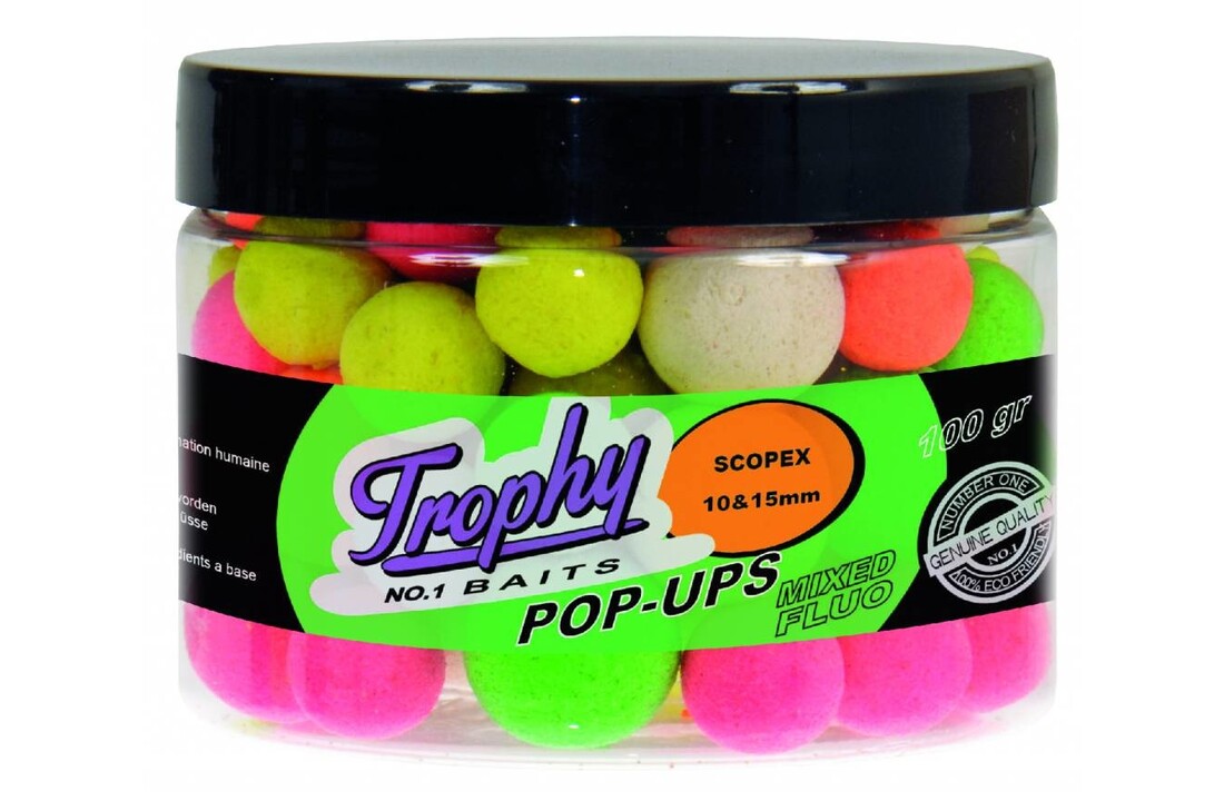 TROPHY NO.1 BAITS POP-UPS 10 & 15MM SCOPEX 70 GRAM