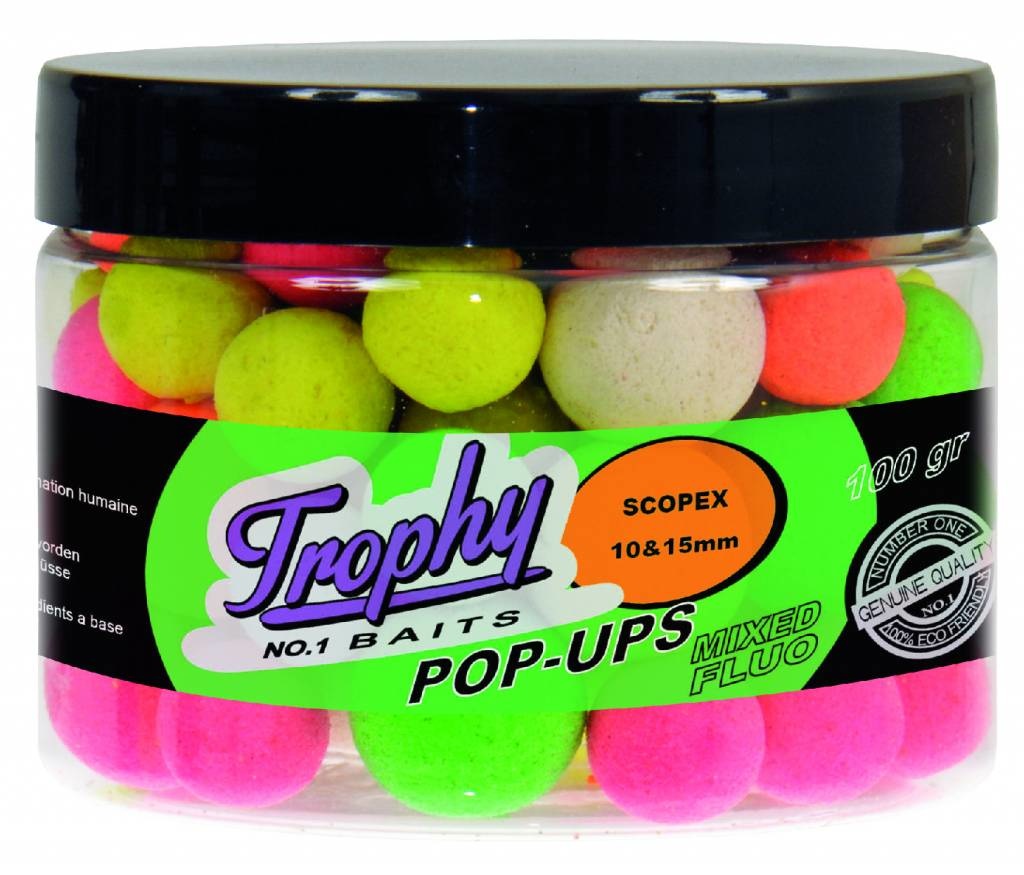 TROPHY NO.1 BAITS POP-UPS 10 & 15MM SCOPEX 70 GRAM