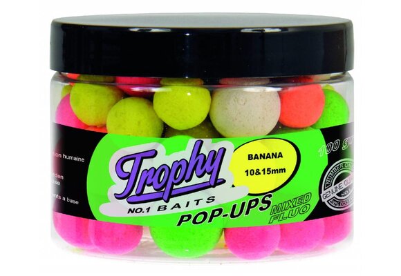 TROPHY NO.1 BAITS POP-UPS 10 & 15MM BANANA 70 GRAM