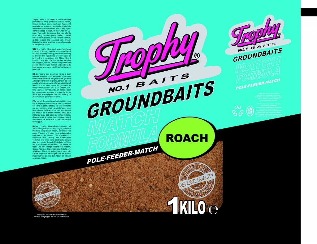 TROPHY NO.1 BAITS GROUNDBAIT ROACH 1KG