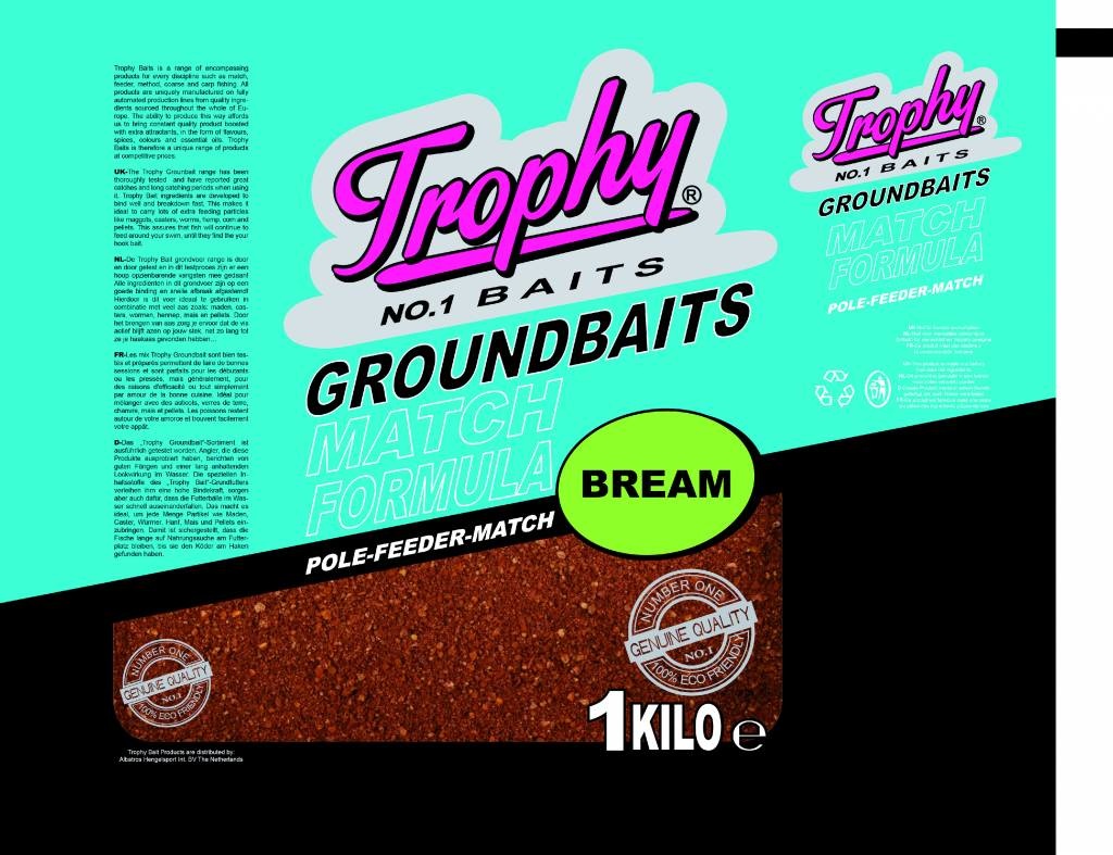 TROPHY NO.1 BAITS GROUNDBAIT BREAM 1KG