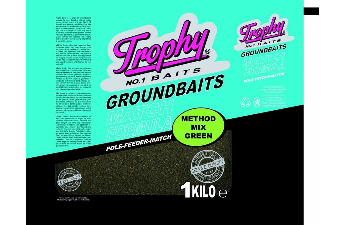 TROPHY NO.1 BAITS METHOD MIX GREEN 1KG